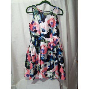 Julian Taylor Dress Back Cutout Floral Pockets 6